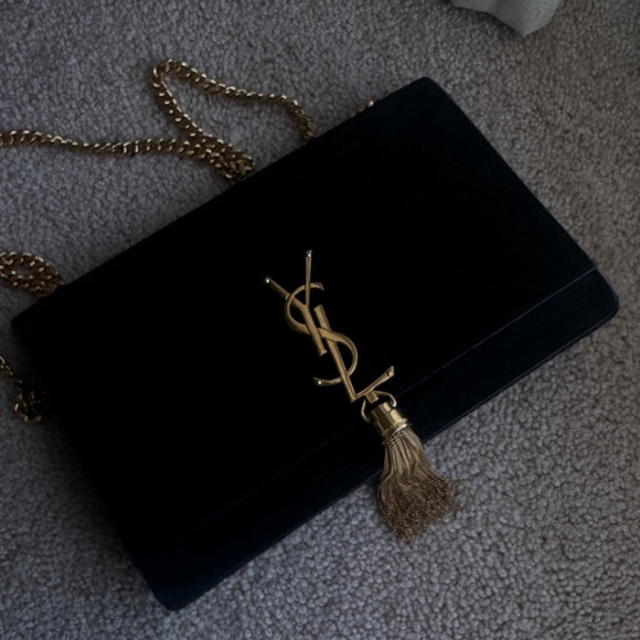 YSL Kate Medium Tassel YSL Wallet on Chain in suede leather - Picture 1 of 5